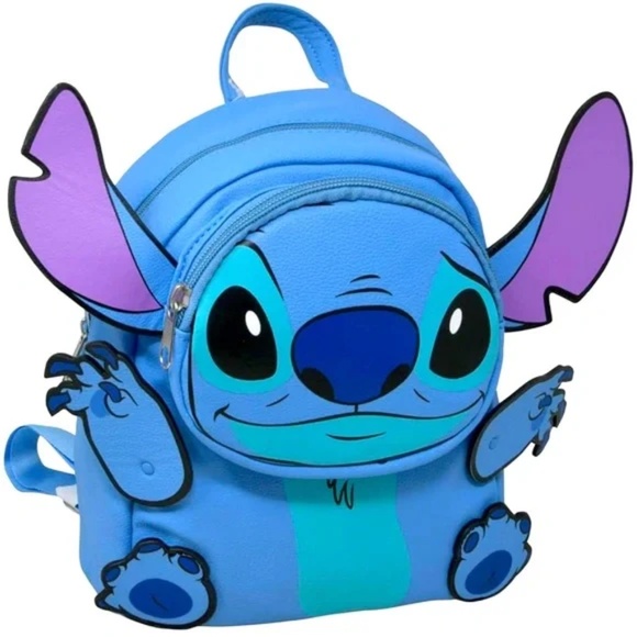 Disney Lilo and Stitch Mini Backpack Faux Deluxe Tote Bag Purse 10\